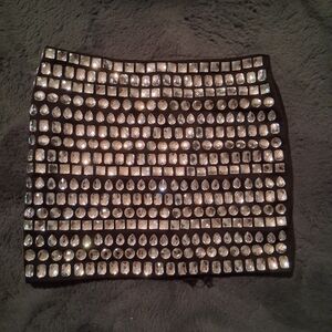 Black Skirt with Silver Rhinestones